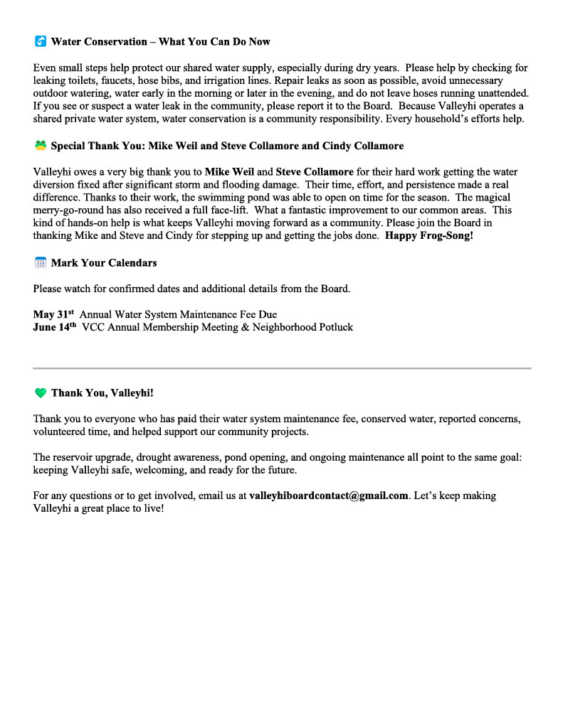 June 2026 Newsletter page 2